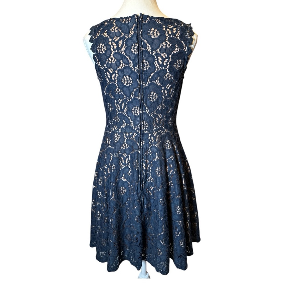 City Studio Blue Fit and Flare Midi Dress - Picture 3 of 7